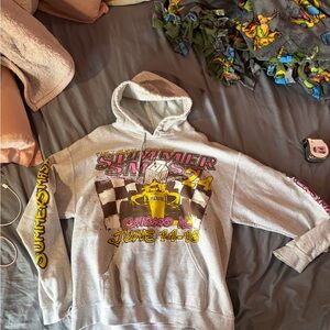 Graphic Hoodie Sweatshirt - Light Gray "Summer Smash" Event Print